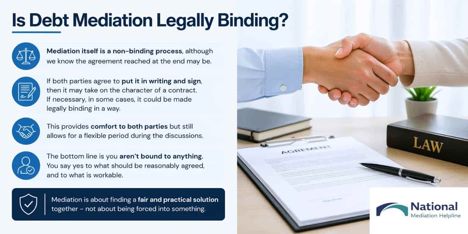 Is Debt Mediation Legally Binding Bedford