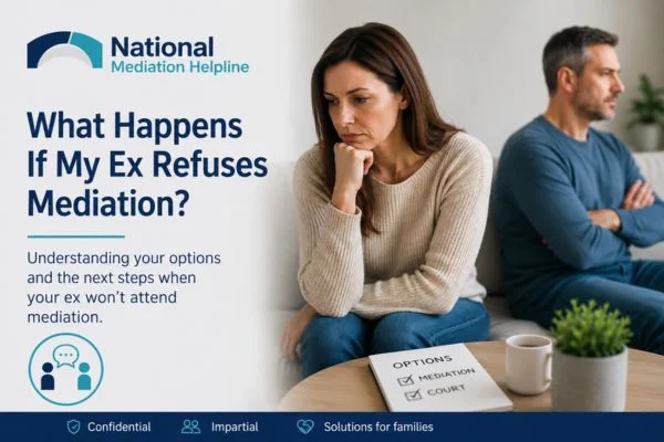 what if my ex refuses mediation Bedford?